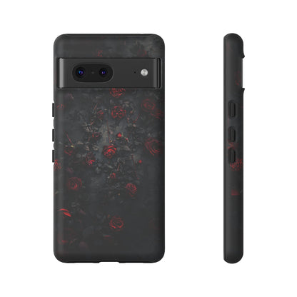 Gothic Roses Tough Phone Case – Elegant Dark Floral Design for iPhone, Samsung Galaxy, and Google Pixel Devices