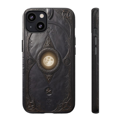 Moon Case Tough Phone Case – Fantasy Art Leather Book Design for iPhone, Samsung Galaxy, and Google Pixel Devices