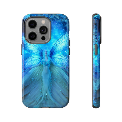 Blue Cosmic Fairy Phone Case – Enchanting Fae Design for iPhone, Samsung Galaxy, and Google Pixel Devices