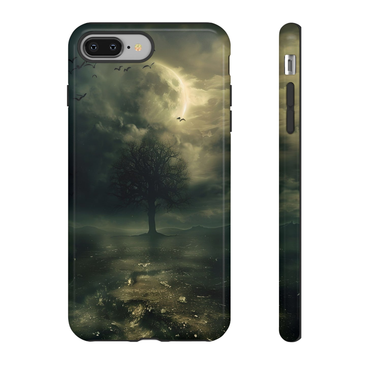 The Tree of Desolation Phone Case – Dark Fantasy Gothic Art with Full Moon for iPhone, Samsung Galaxy, and Google Pixel Devices