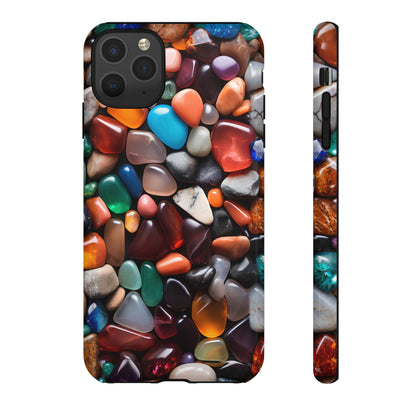 Colorful Stones Phone Case – Vibrant Polished Gemstone Design for iPhone, Samsung Galaxy, and Google Pixel Devices