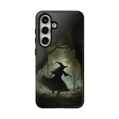 Spooky Witch Silhouette Phone Case - Halloween Dark Art Design for iPhone, Samsung Galaxy, and Google Pixel Devices