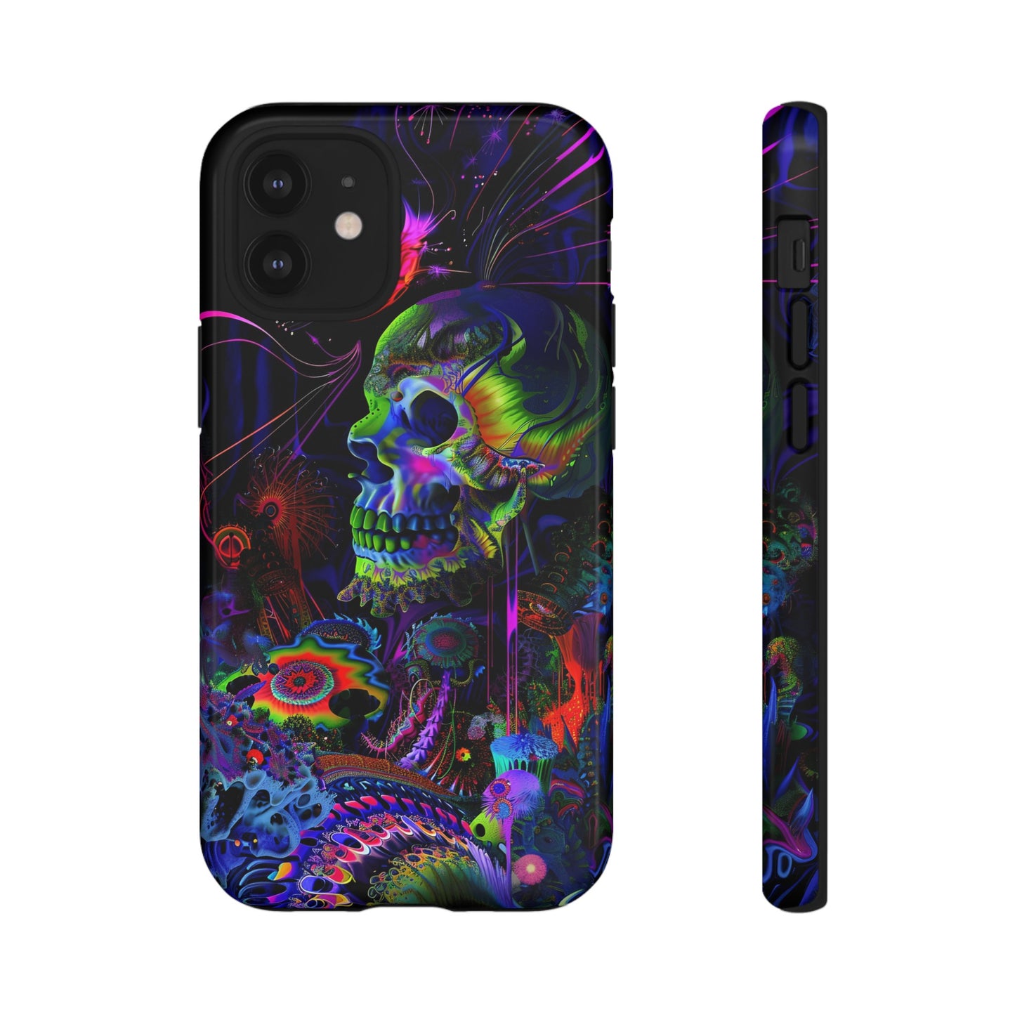 Psychedelic Skull Phone Case – Vibrant Pastel Design for iPhone, Samsung Galaxy, and Google Pixel Devices