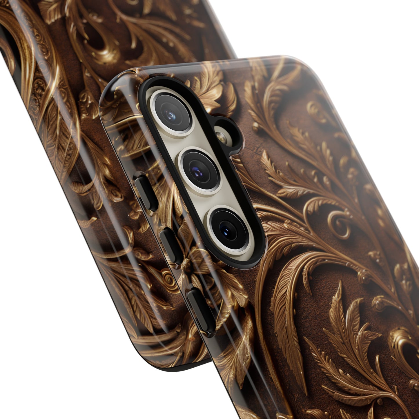 Elegant Bronze Phone Case – Victorian Floral Design for iPhone, Samsung Galaxy, and Google Pixel Devices