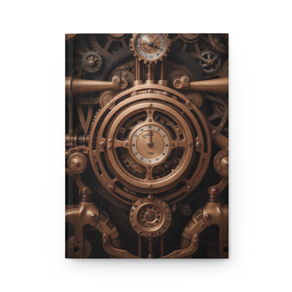 Steampunk Pipes and Gears #2 Hardcover Notebook – Retro-Futuristic Journal for Creative Writing and Sketching