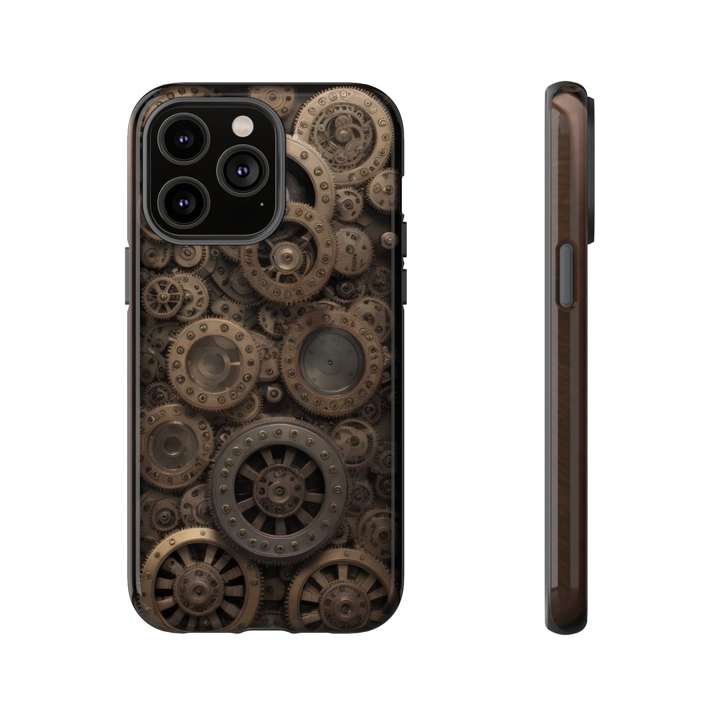 Gearworks 3 Phone Case – Steampunk Victorian Design with Gears and Clockwork for iPhone, Samsung Galaxy, and Google Pixel Devices