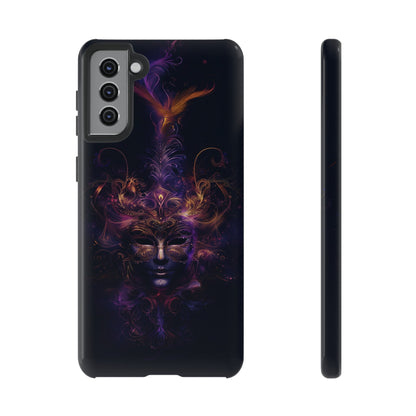 Elegant Masquerade Mask Phone Case for iPhone, Samsung Galaxy, and Google Pixel Devices - Mystical Design