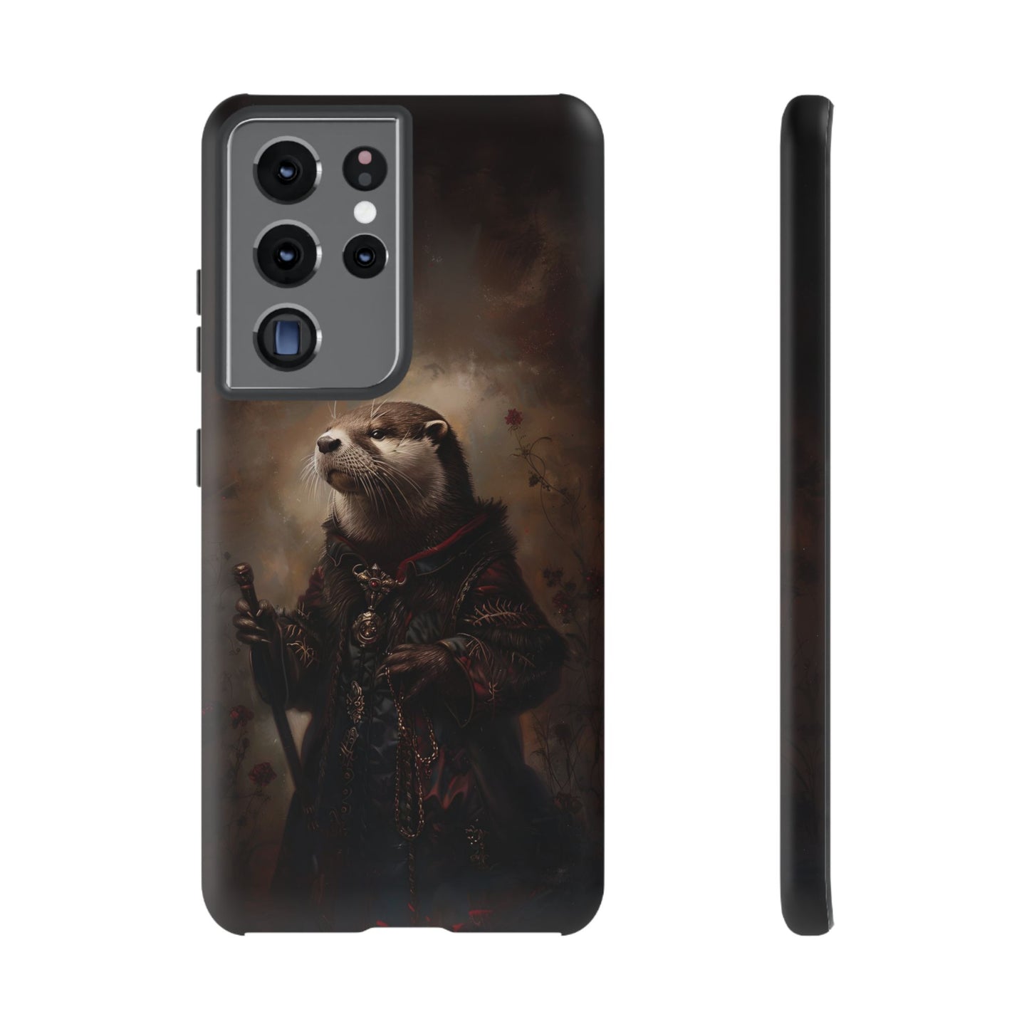 Noble Otter King Phone Case - Vintage Gothic Animal Art Design for iPhone, Samsung Galaxy, and Google Pixel Devices