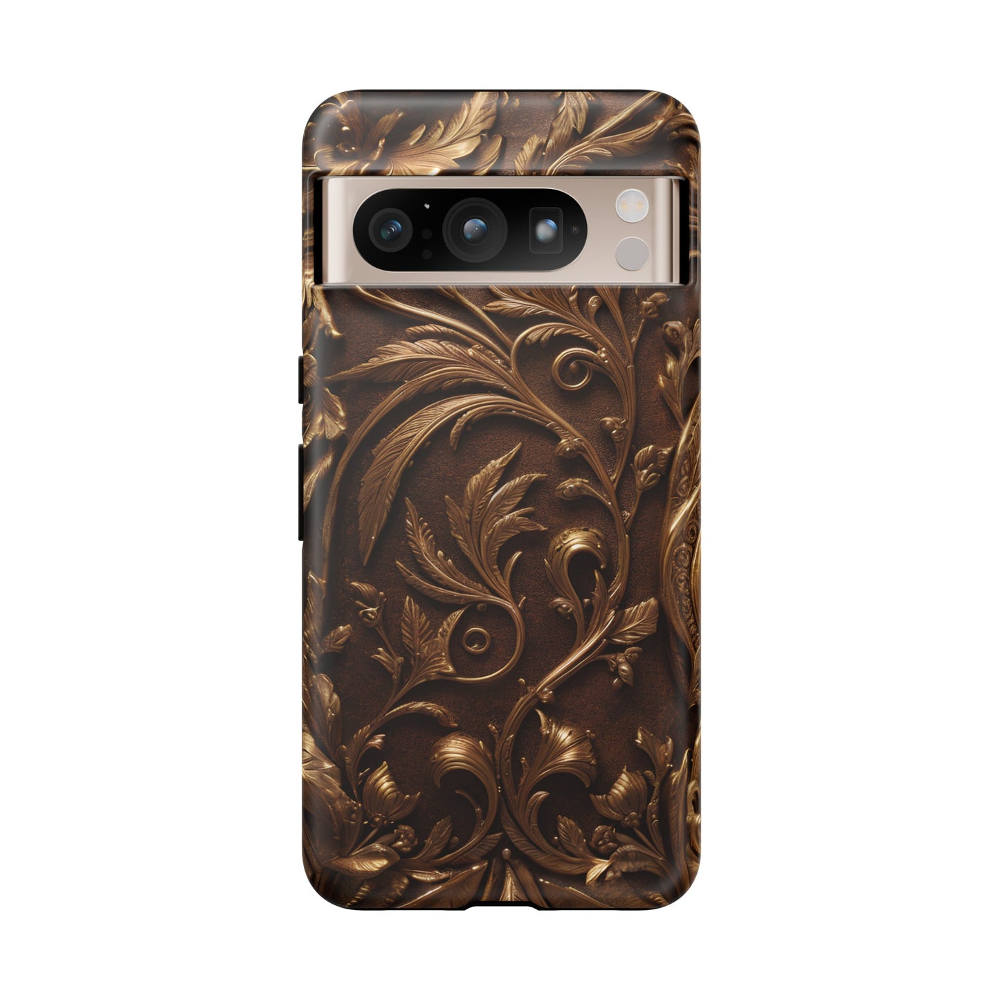 Elegant Bronze Phone Case – Victorian Floral Design for iPhone, Samsung Galaxy, and Google Pixel Devices