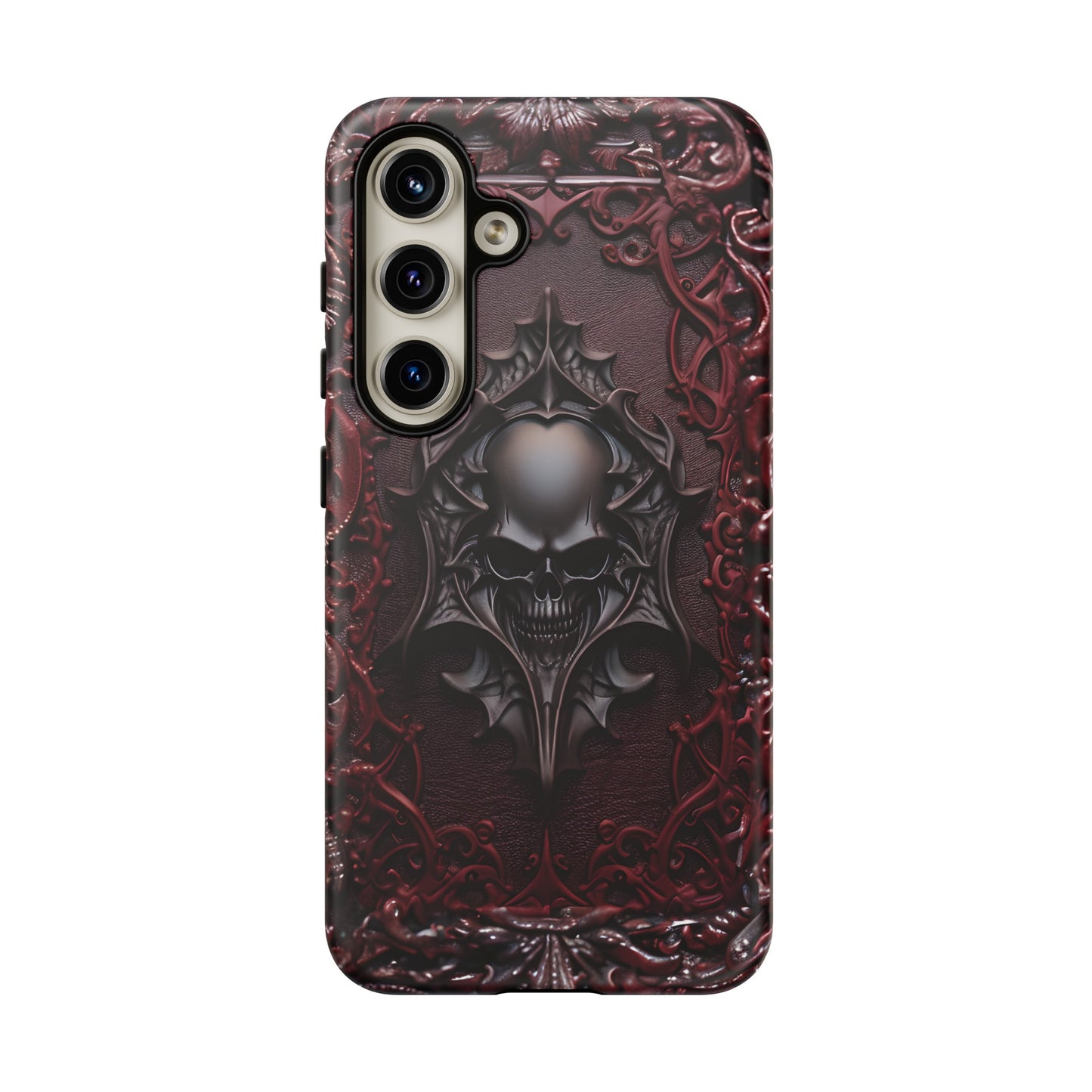 Vampiric Tough Phone Case – Gothic Skull Vampire Design for iPhone, Samsung Galaxy, and Google Pixel Devices