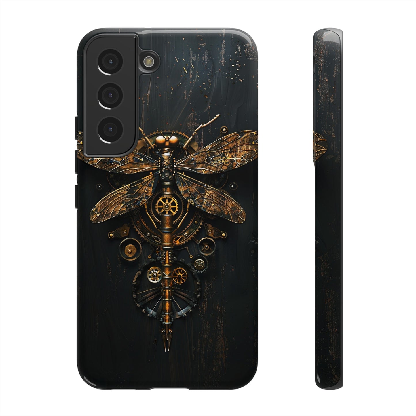 Steampunk Dragonfly Phone Case - Intricate Gear Design for iPhone, Samsung Galaxy, Google Pixel Devices