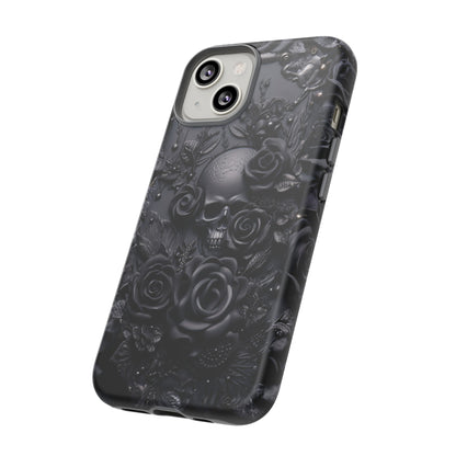 Gothic Black Roses Tough Phone Case – Elegant Dark Floral Design for iPhone, Samsung Galaxy, and Google Pixel Devices