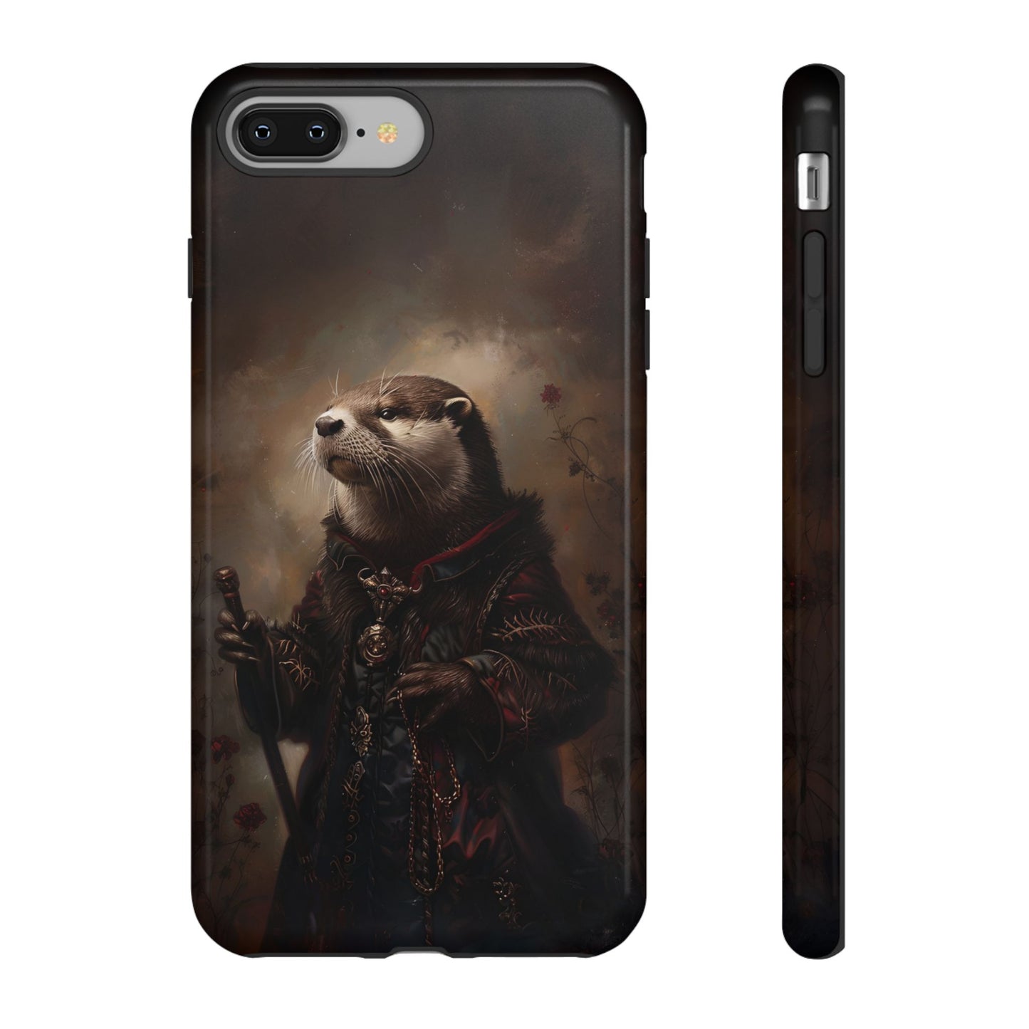 Noble Otter King Phone Case - Vintage Gothic Animal Art Design for iPhone, Samsung Galaxy, and Google Pixel Devices