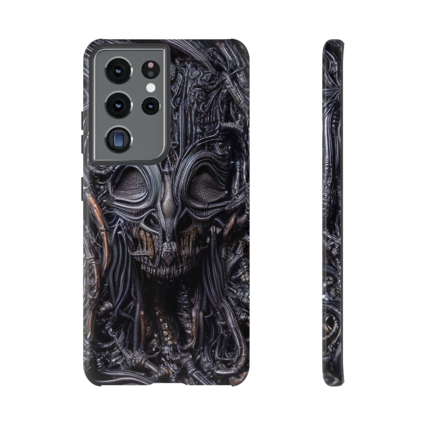 Biomechanical Horror 2 Phone Case – Futuristic Alien Horror Design for iPhone, Samsung Galaxy, and Google Pixel Devices