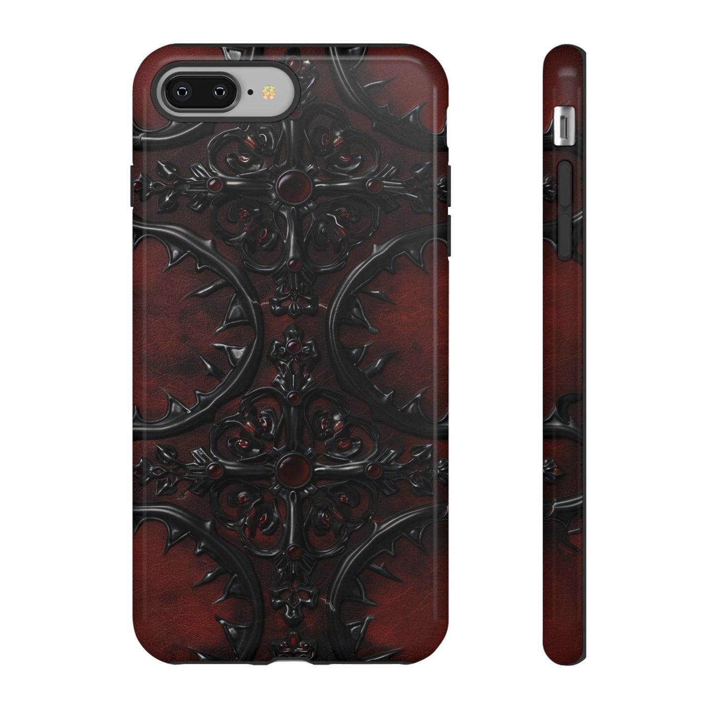 Vampiric Leather Phone Case for iPhone, Samsung Galaxy, and Google Pixel Devices - Gothic Ornate Design