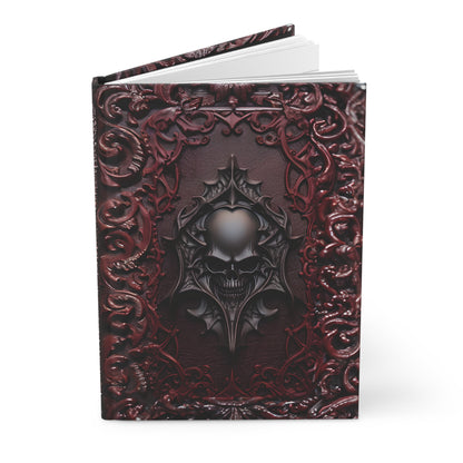 Vampiric Journal Hardcover Notebook – Gothic Skull Design for Dark Fantasy Enthusiasts