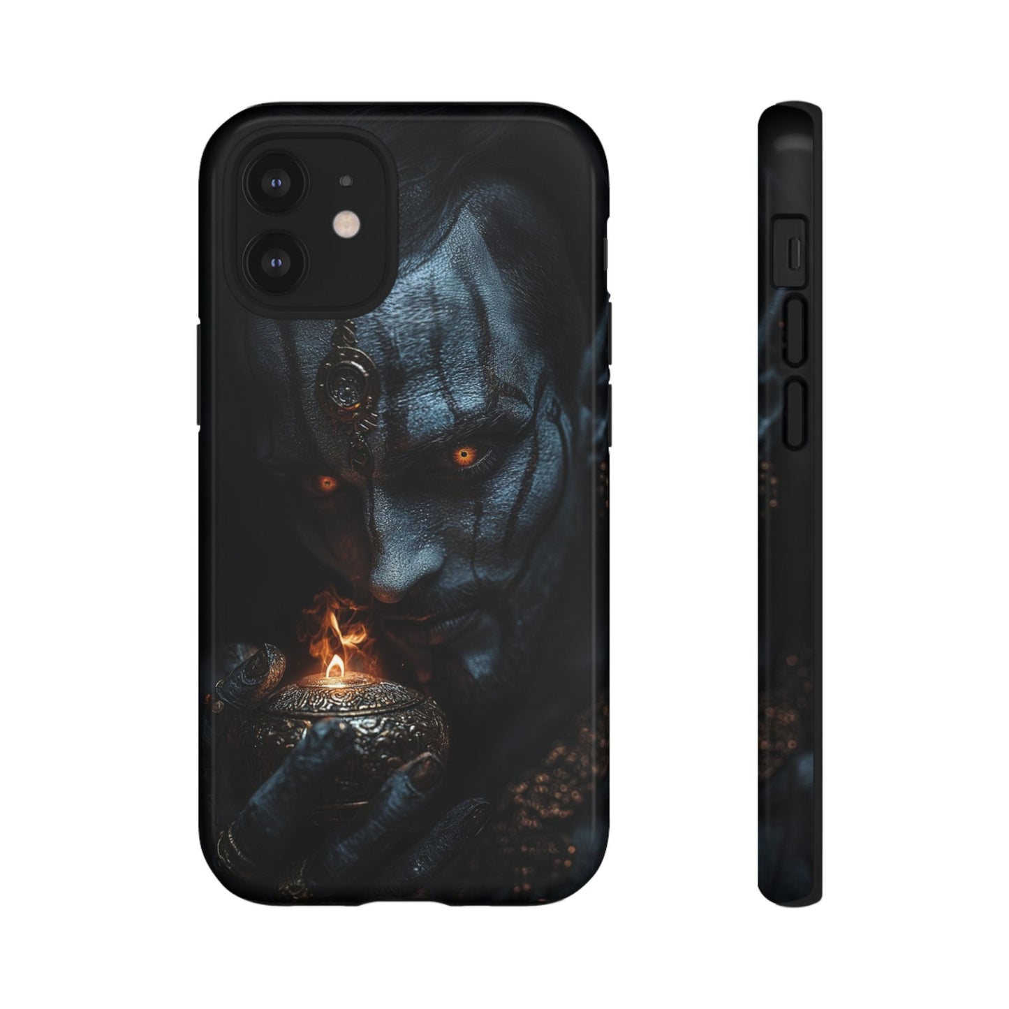 Dark Djinn Warrior Phone Case - Intricate Fantasy Art Protective Cover for iPhone, Samsung Galaxy, and Google Pixel Devices