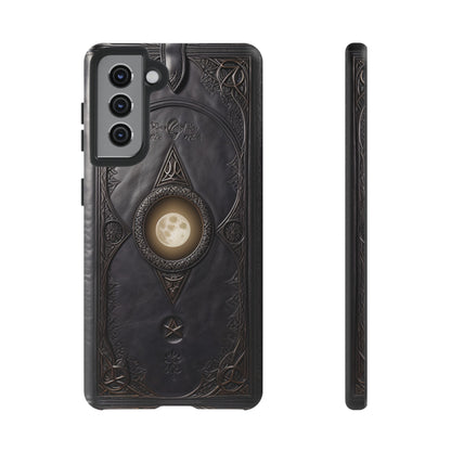 Moon Case Tough Phone Case – Fantasy Art Leather Book Design for iPhone, Samsung Galaxy, and Google Pixel Devices