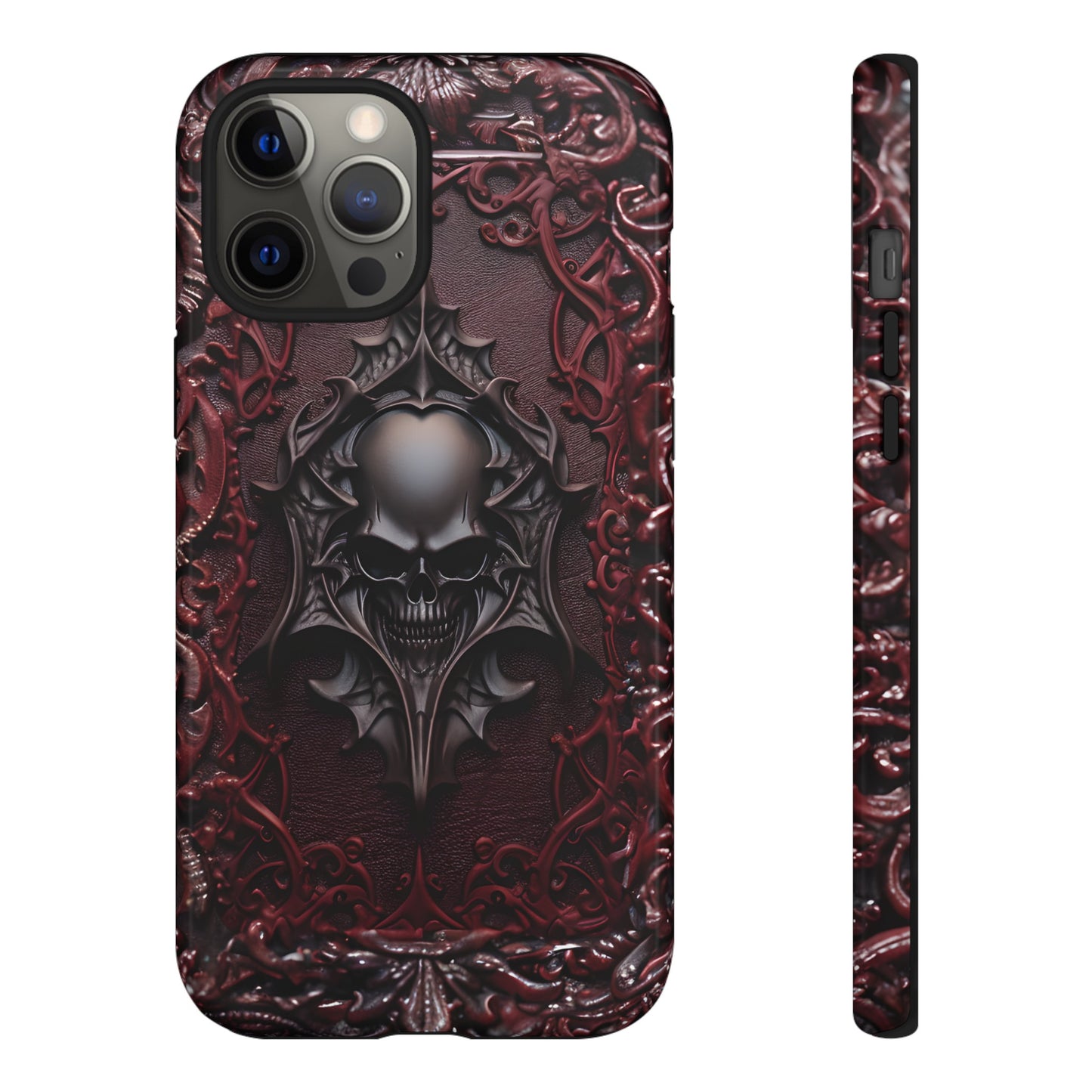 Vampiric Tough Phone Case – Gothic Skull Vampire Design for iPhone, Samsung Galaxy, and Google Pixel Devices