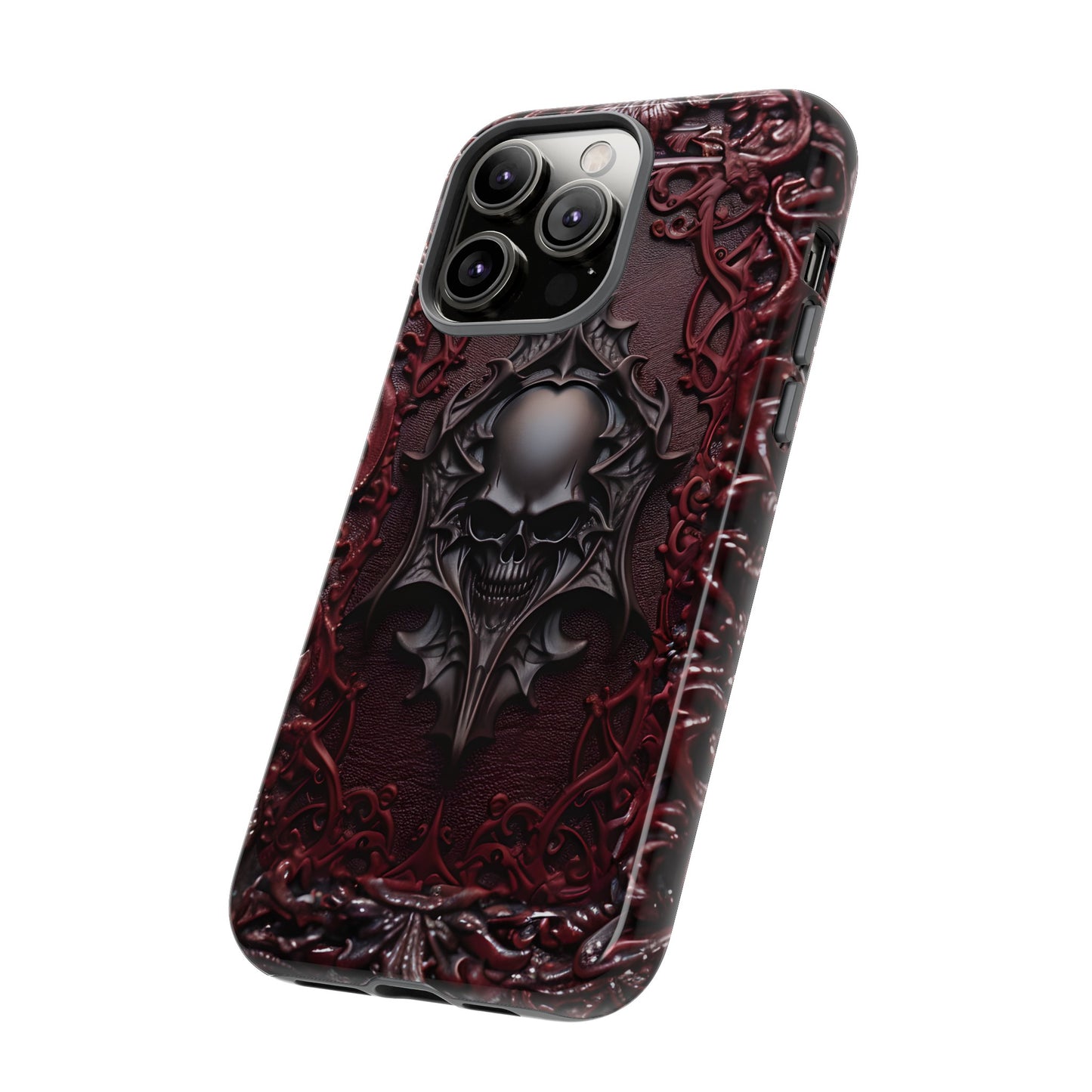 Vampiric Tough Phone Case – Gothic Skull Vampire Design for iPhone, Samsung Galaxy, and Google Pixel Devices