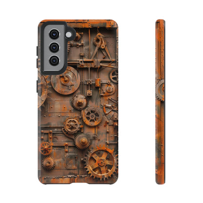 Rusted Steampunk Gearworks Phone Case for iPhone, Samsung Galaxy, and Google Pixel Devices