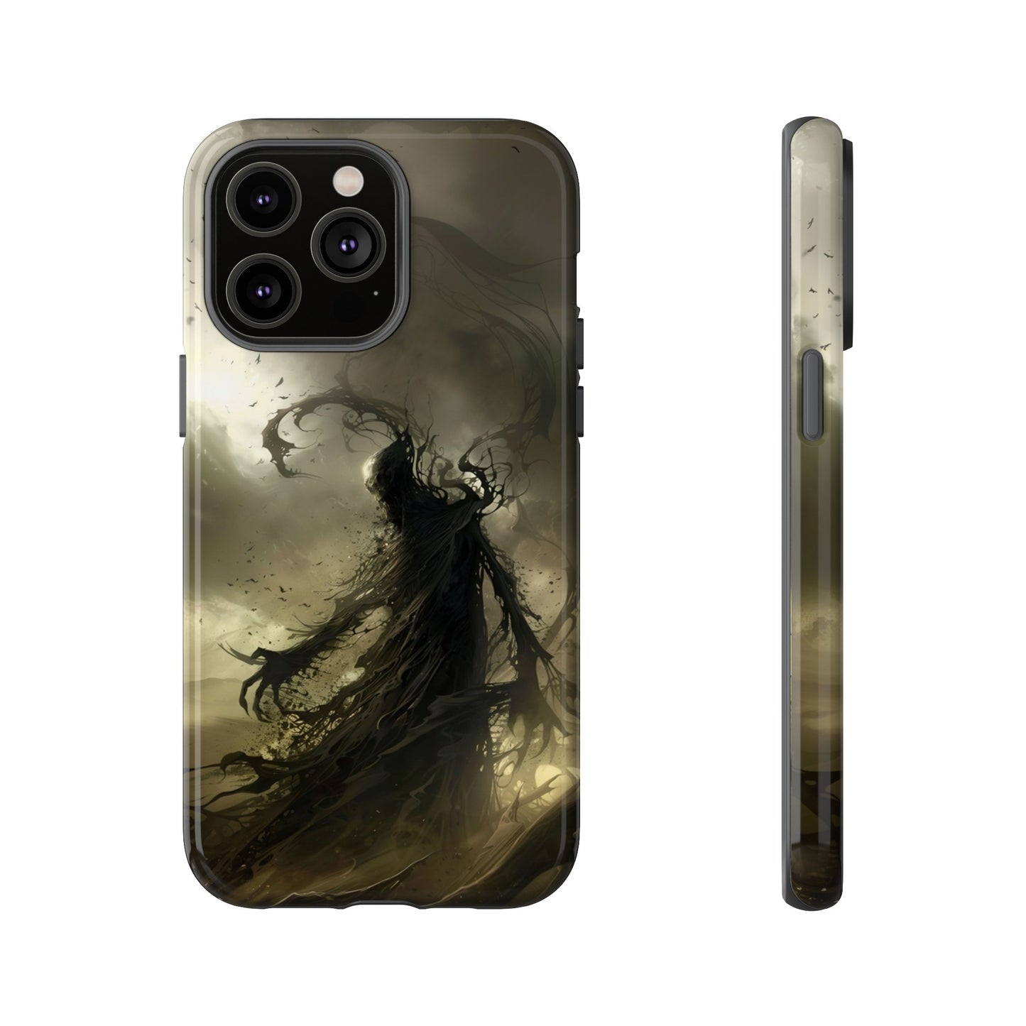 Dark Spirit Phone Case – Grim Reaper Haunting Design for iPhone, Samsung Galaxy, and Google Pixel Devices