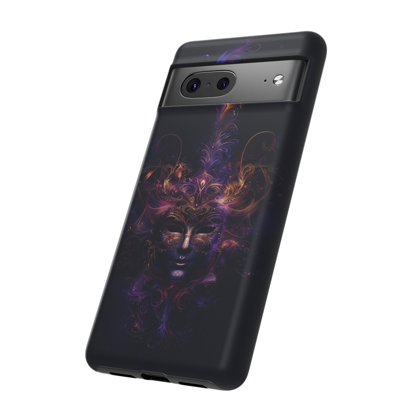 Elegant Masquerade Mask Phone Case for iPhone, Samsung Galaxy, and Google Pixel Devices - Mystical Design