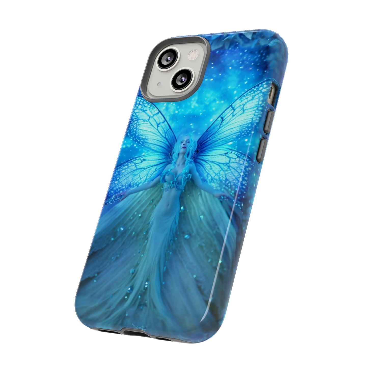 Blue Cosmic Fairy Phone Case – Enchanting Fae Design for iPhone, Samsung Galaxy, and Google Pixel Devices