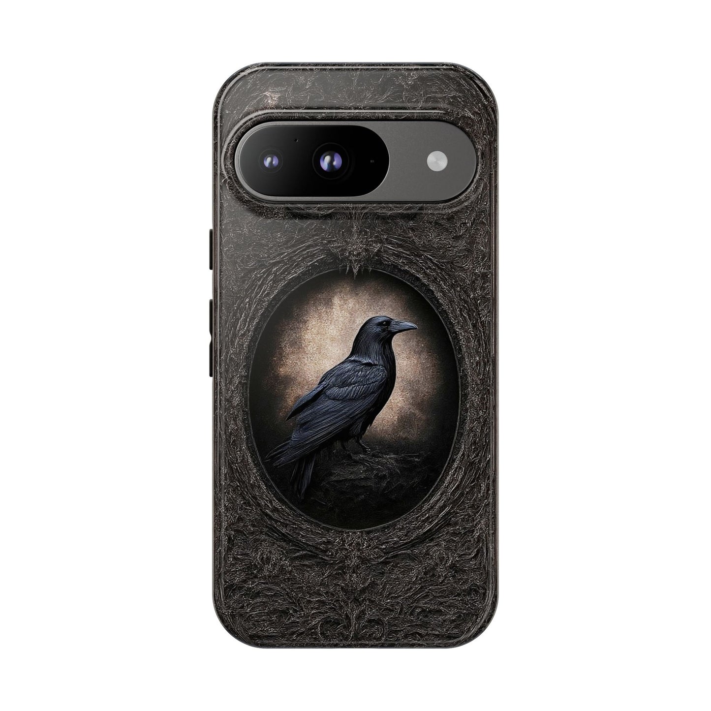 Gothic Raven Phone Case - Mysterious Dark Bird Design