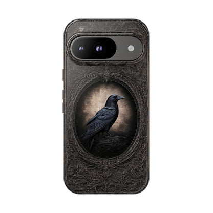 Gothic Raven Phone Case - Mysterious Dark Bird Design