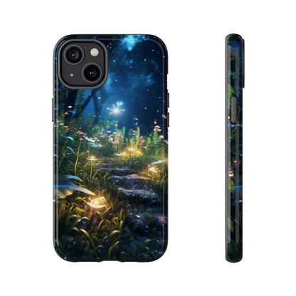 Fireflies in the Forest Tough Phone Case – Enchanting Summer Night Design for iPhone, Samsung Galaxy, and Google Pixel Devices