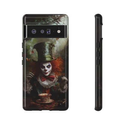 Mad Hatter Gothic Fantasy Phone Case - Dark Wonderland Design for iPhone, Samsung Galaxy, and Google Pixel Devices