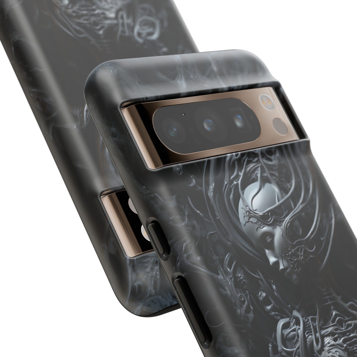 Biomechanical Beauty Phone Case – Futuristic Alien Design for iPhone, Samsung Galaxy, and Google Pixel Devices