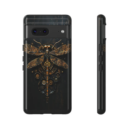 Steampunk Dragonfly Phone Case - Intricate Gear Design for iPhone, Samsung Galaxy, Google Pixel Devices