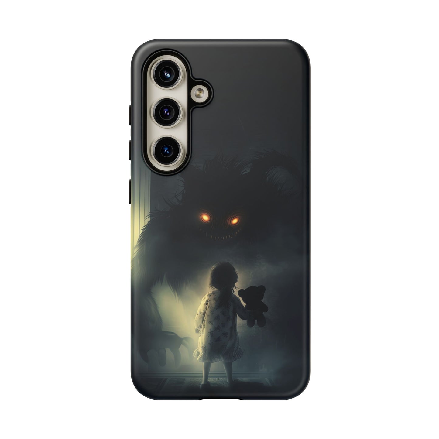 A Child Facing A Terrifying Monster Phone Case - for iPhone, Samsung Galaxy, and Google Pixel Devices