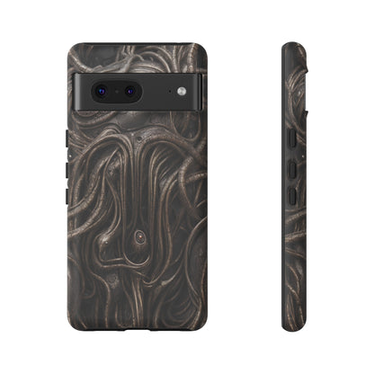 Biomechanical Horror 4 Phone Case – Futuristic Alien Design for iPhone, Samsung Galaxy, and Google Pixel Devices