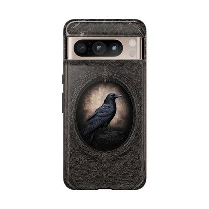 Gothic Raven Phone Case - Mysterious Dark Bird Design