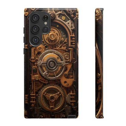 Gearworks Tough Phone Case – Steampunk Clockwork Design for iPhone, Samsung Galaxy, and Google Pixel Devices