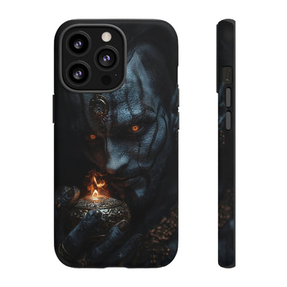 Dark Djinn Warrior Phone Case - Intricate Fantasy Art Protective Cover for iPhone, Samsung Galaxy, and Google Pixel Devices