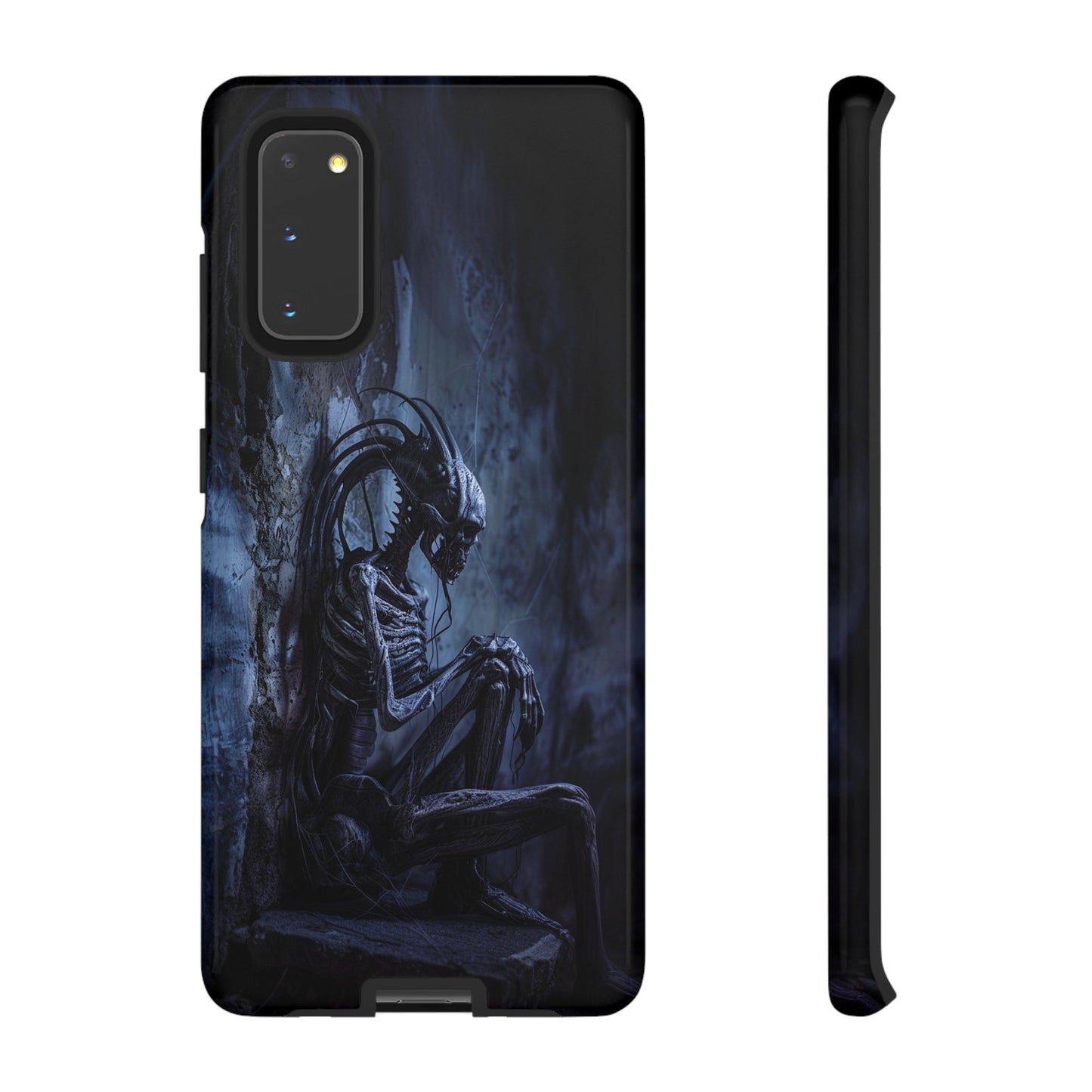 Gothic Alien Skeleton iPhone Case - Sci-Fi Horror Design