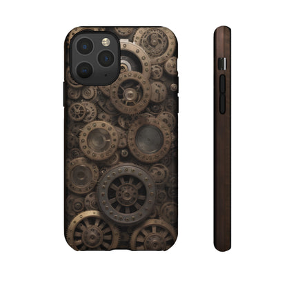 Gearworks 3 Phone Case – Steampunk Victorian Design with Gears and Clockwork for iPhone, Samsung Galaxy, and Google Pixel Devices