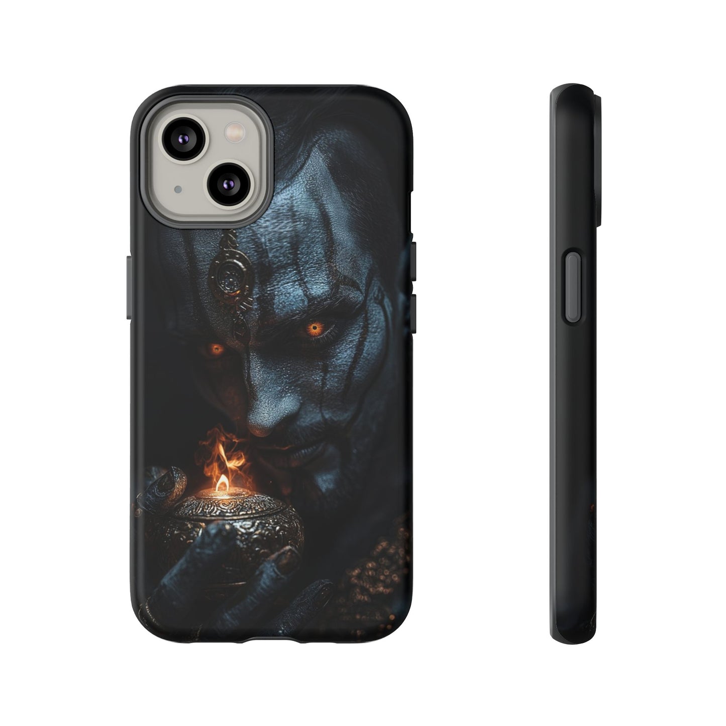 Dark Djinn Warrior Phone Case - Intricate Fantasy Art Protective Cover for iPhone, Samsung Galaxy, and Google Pixel Devices