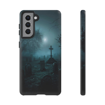 Graveyard at Night Phone Case – Eerie Cemetery Design for iPhone, Samsung Galaxy, and Google Pixel Devices