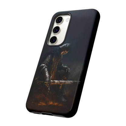 Dark Knight of the Abyss Phone Case - iPhone, Samsung Galaxy, Google Pixel - Epic Medieval Warrior Art, Protective Case, Fantasy Art