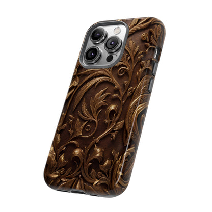 Elegant Bronze Phone Case – Victorian Floral Design for iPhone, Samsung Galaxy, and Google Pixel Devices