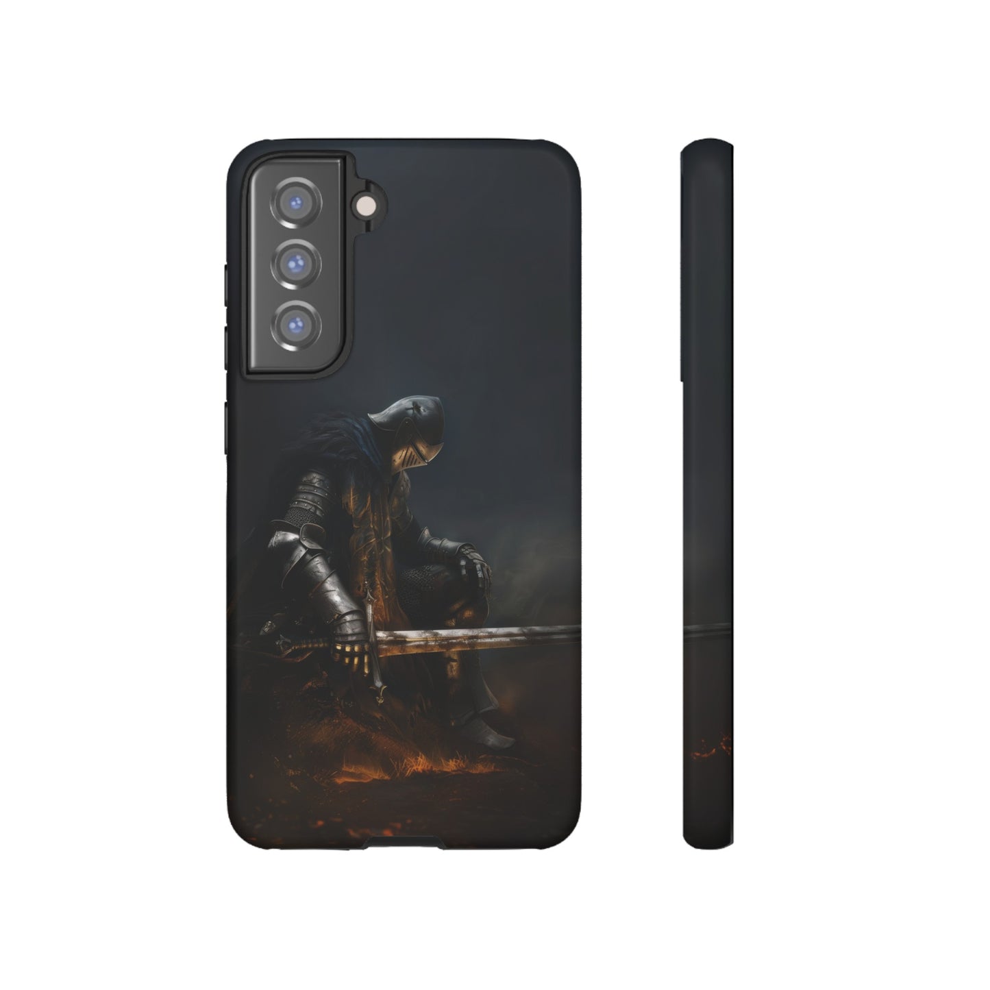 Dark Knight of the Abyss Phone Case - iPhone, Samsung Galaxy, Google Pixel - Epic Medieval Warrior Art, Protective Case, Fantasy Art