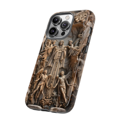 Angelic Statue Phone Case – Heavenly Gothic Marble Design for iPhone, Samsung Galaxy, and Google Pixel Devices