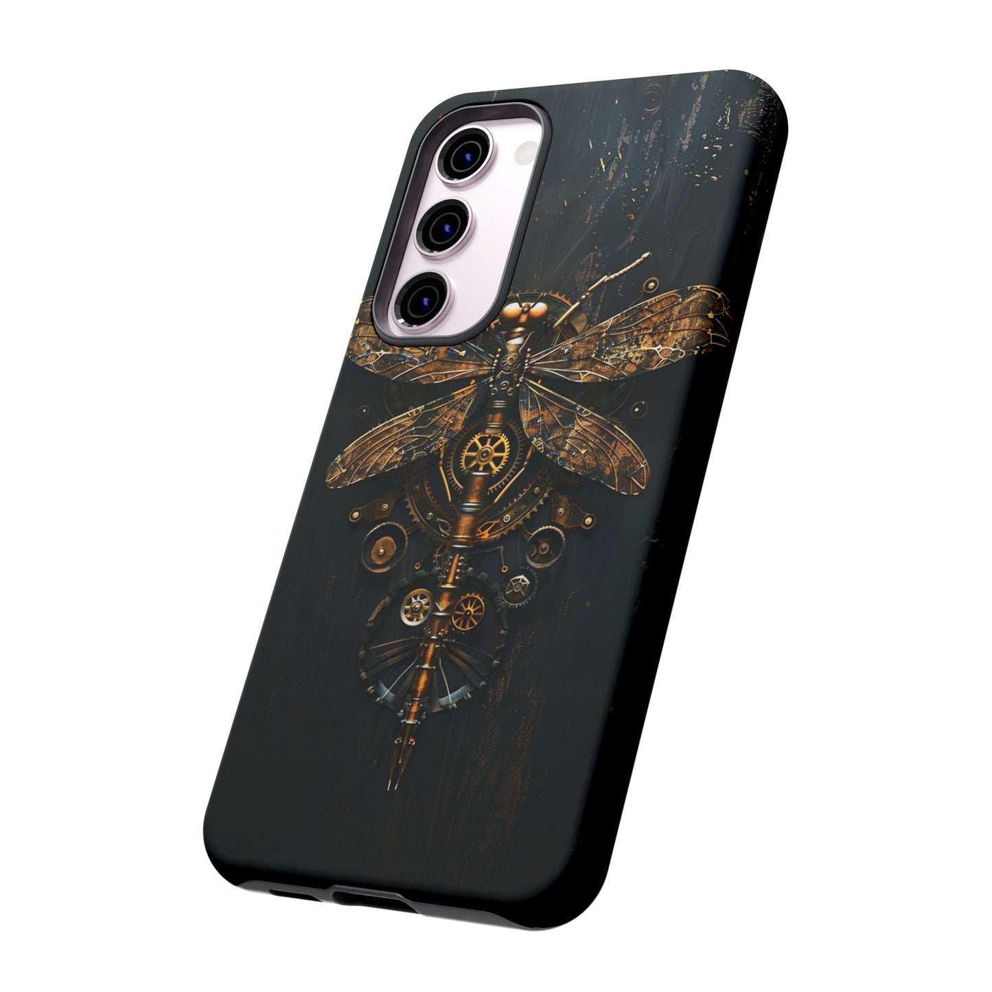 Steampunk Dragonfly Phone Case - Intricate Gear Design for iPhone, Samsung Galaxy, Google Pixel Devices