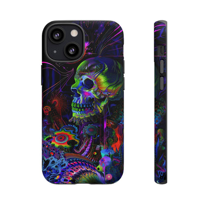 Psychedelic Skull Phone Case – Vibrant Pastel Design for iPhone, Samsung Galaxy, and Google Pixel Devices