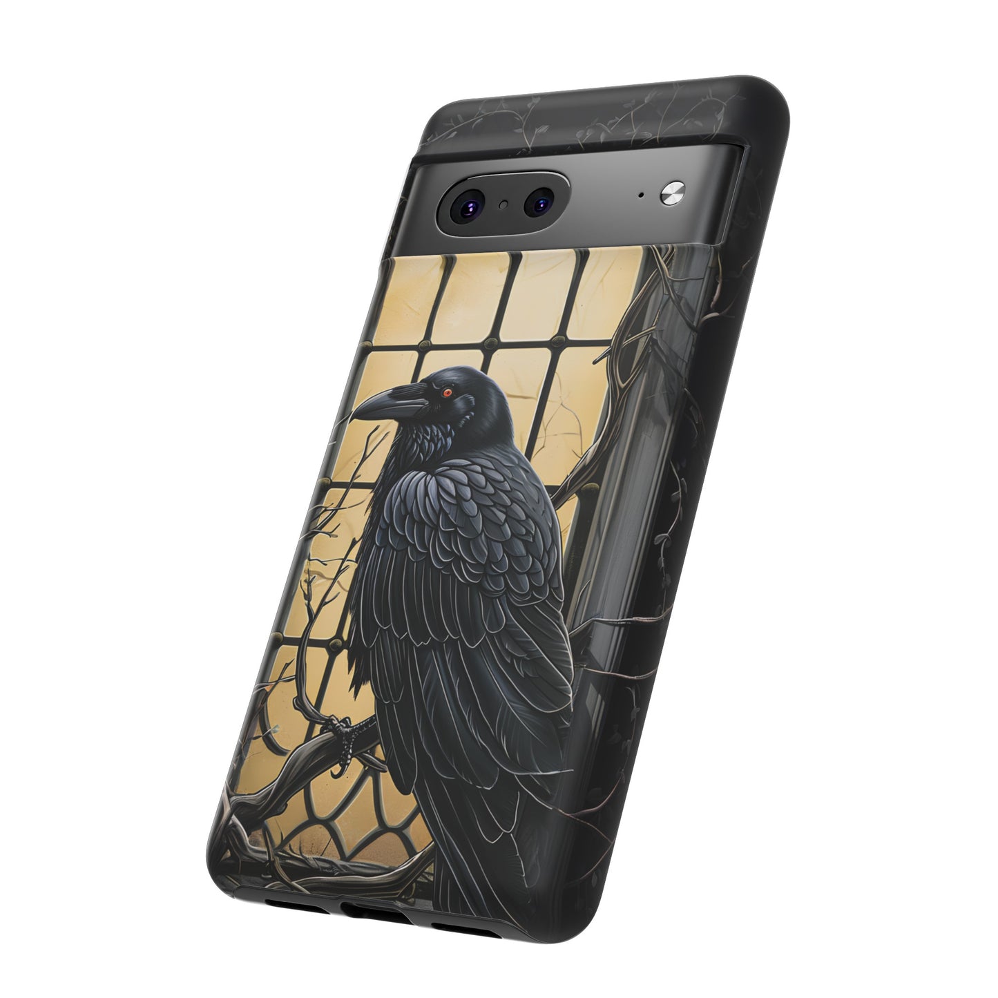 The Raven Phone Case – Edgar Allan Poe Inspired Gothic Design for iPhone, Samsung Galaxy, and Google Pixel Devices